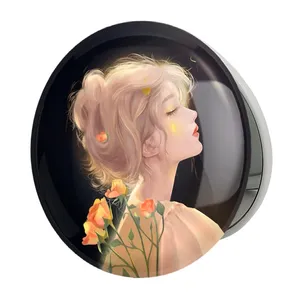 آینه جیبی خندالو طرح دخترانه مدل تاشو کد 25636 