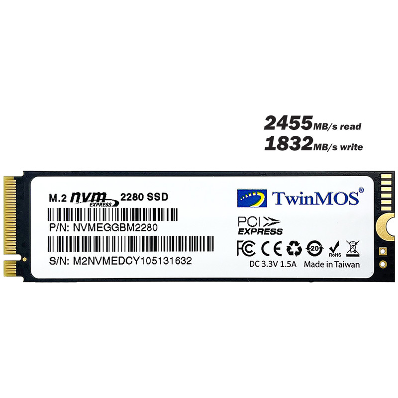 اس اس دی تویین موس مدل NVMe M.2 2280 SSD PCIE1 ظرفیت 128 گیگابایت
