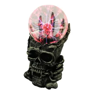 دکوری طرح گوی پلاسما مدل silver skeleton