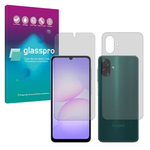 Glass Pro Resistant model matte screen protector suitable for Samsung Galaxy A07 Mobile phone along with the back protector