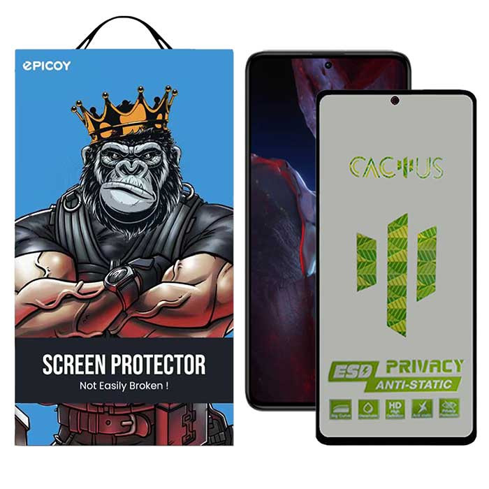 محافظ صفحه نمایش حریم شخصی اِپیکوی مدل Cactus-ESD-Privacy مناسب برای گوشی موبایل شیائومی Xiaomi Poco F5 Pro /Poco F5 /Poco F4 GT /Poco F4 /Poco F3 GT / F3 