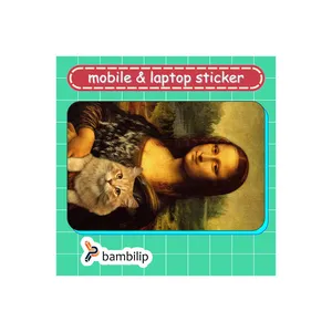 استیکر بامبیلیپ مدل کارت عابر طرح مونالیزا و گربه 2 کد 0492951