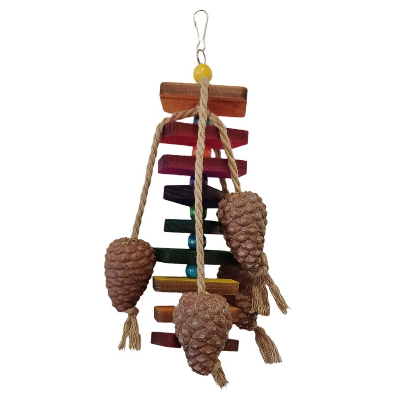 آویز قفس پرندگان مدل اسباب بازی پرنده مخروط کاج طوطی سانان