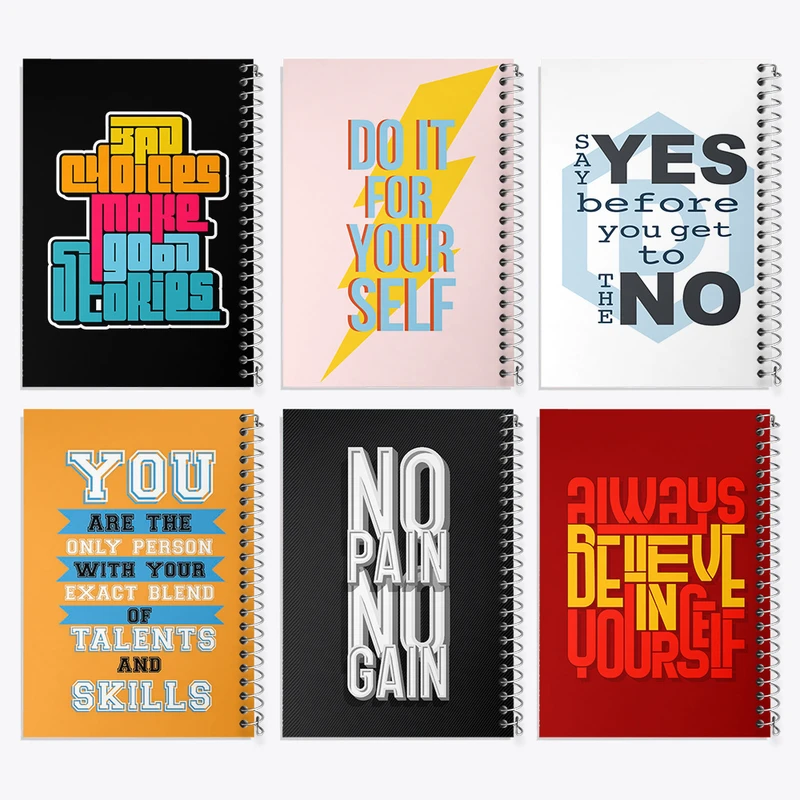 دفتر مشق 100 برگ خندالو طرح انگیزشی کد 831 مجموعه 6 عددی