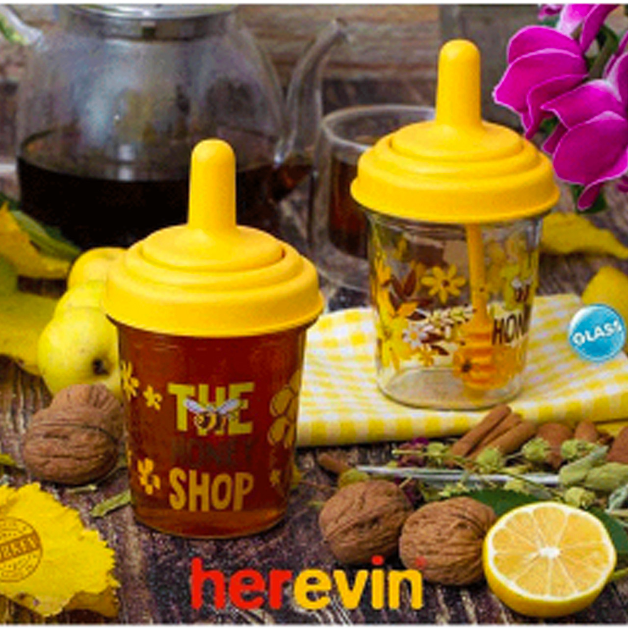 ظرف عسل هروین مدل Honeyware کد 81772 به همراه قاشق عسل