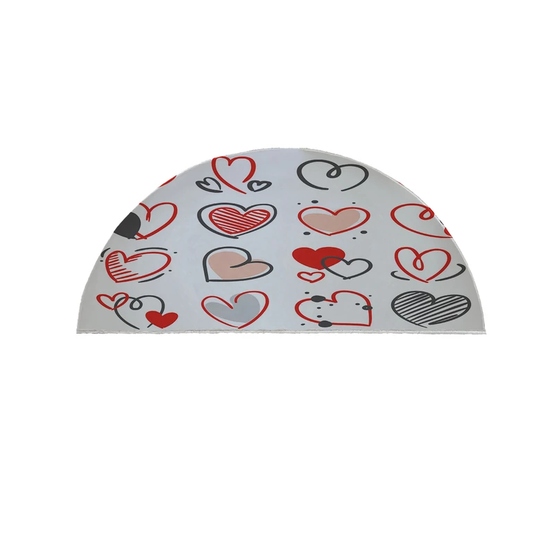 پادری مدل نیم دایره طرح قلب کد 8434 سایز 90×45 سانتی متر