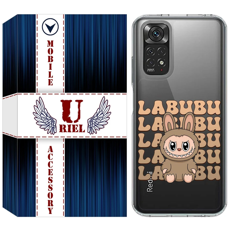 کاور یوریل مدل Clear کد 134 طرح لبوبو Labubu مناسب برای گوشی موبایل شیائومی Redmi Note 11 4G / Note 11S
