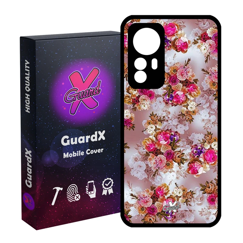 کاور گارد ایکس طرح گل مدل Glass10333 مناسب برای گوشی موبایل شیائومی Redmi Note 12S