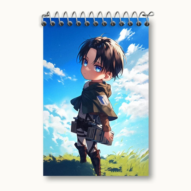 دفتر یادداشت 50 برگ خندالو مدل انیمه اتک آن تایتان کد F2850