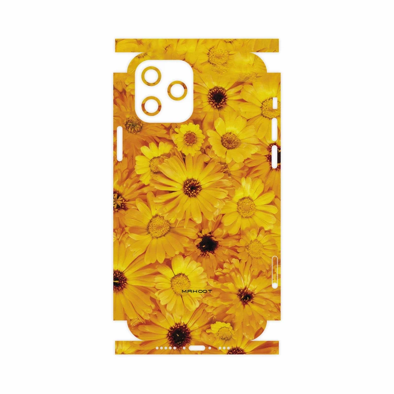 برچسب پوششی ماهوت مدل Yellow-Flower-FullSkin مناسب برای گوشی موبایل اپل iPhone 12 Pro