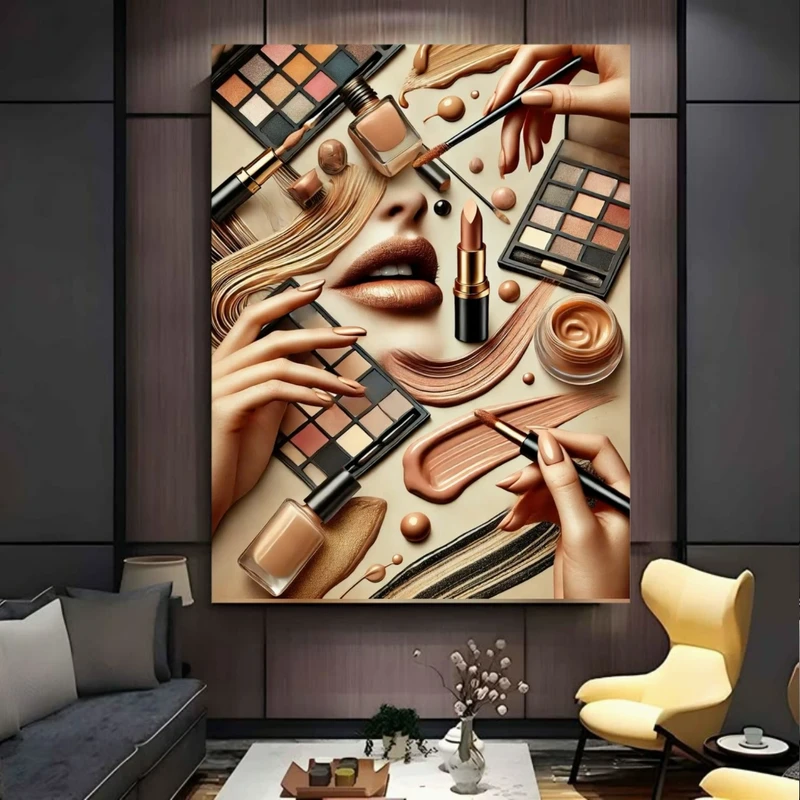 تابلو بوم طرح مخمل لوازم آرایش مدل زنانه کد BK24991