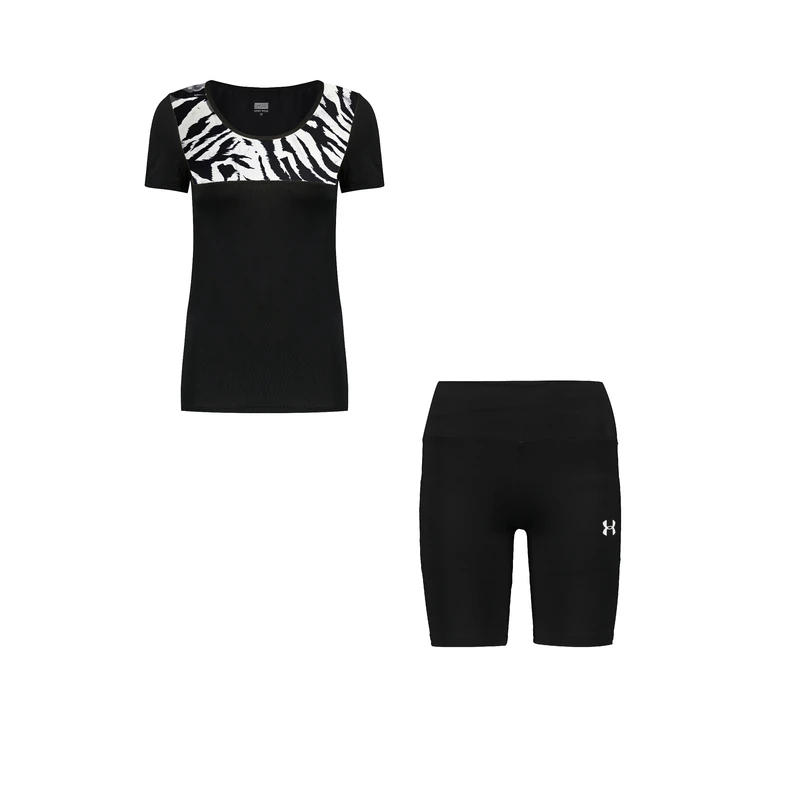 ست تی شرت و شلوارک ورزشی زنانه مدل 710102-69