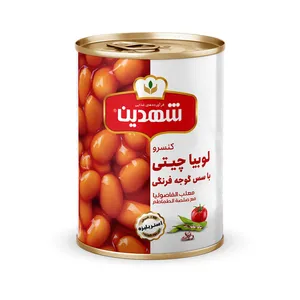کنسرو لوبیا چیتی با سس گوجه فرنگی شهدین - 370 گرم