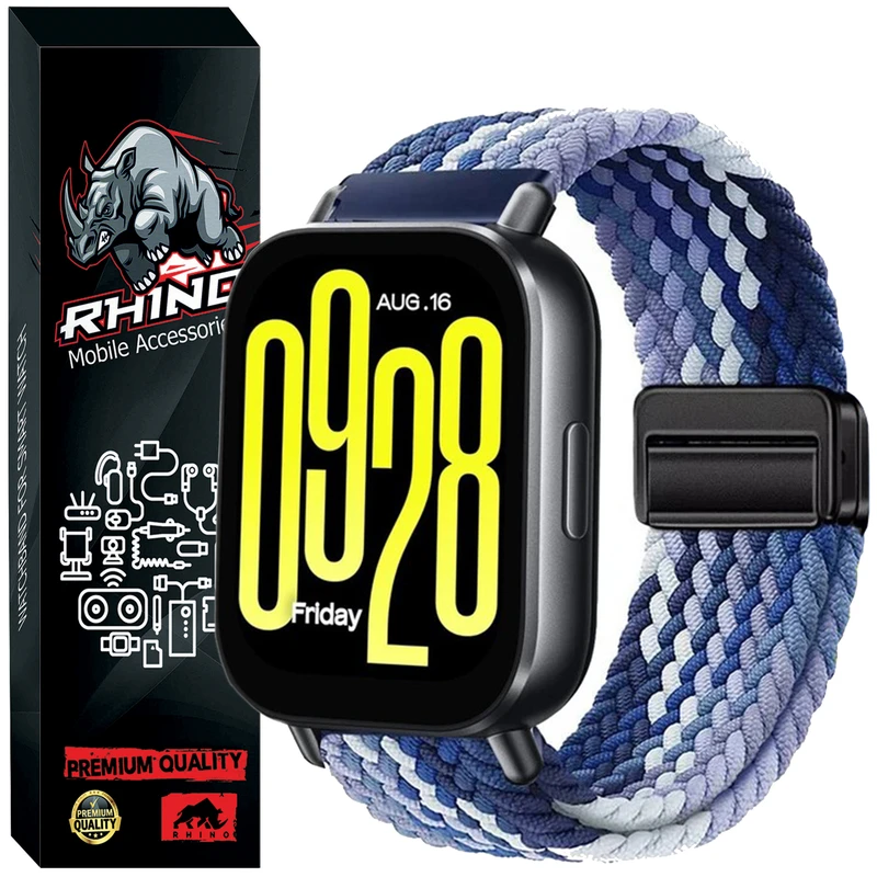 بند راینو مدل Braid Magnet مناسب برای ساعت هوشمند شیائومی Redmi Watch 5 Active / Redmi Watch 5 Lite 22MM 