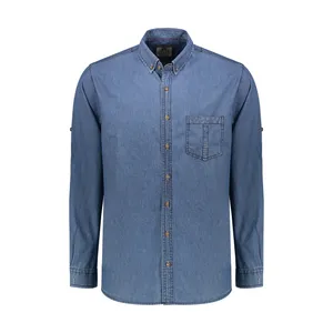 پیراهن آستین بلند مردانه گنت مدل جین 02010066