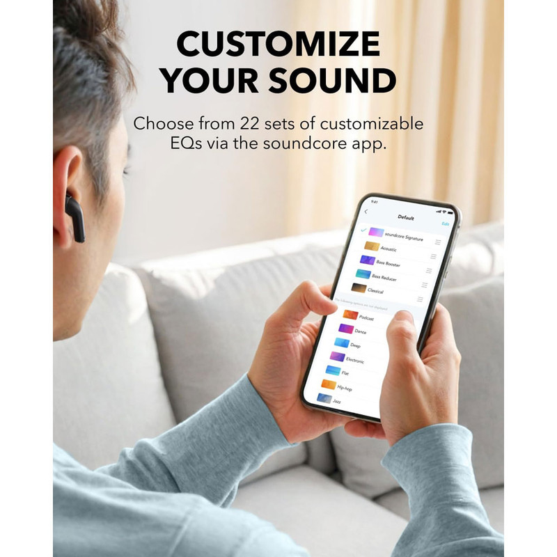 خرید و قیمت هدفون بلوتوثی انکر مدل Soundcore K20i با نویز کنسلینگ میکروفون (ENC)، درگاه شارژ USB Type-C، دارای کنترل لمسی، مقاوم در برابر پاشش آب با استاندارد
