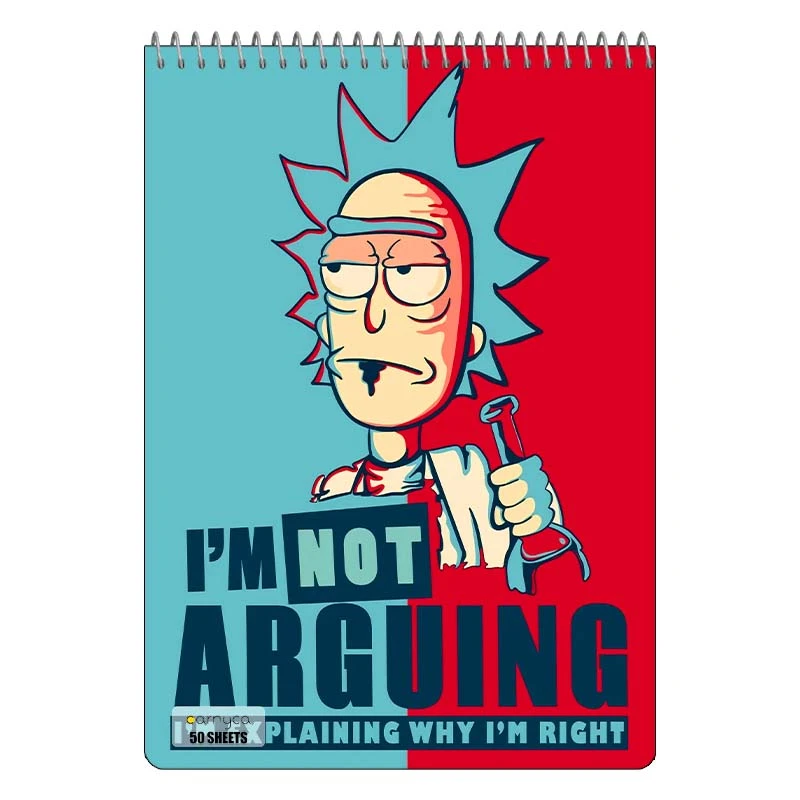 دفتر نقاشی 50 برگ سیمی کارنیکا طرح ریک و مورتی Rick and Morty کد 79767
