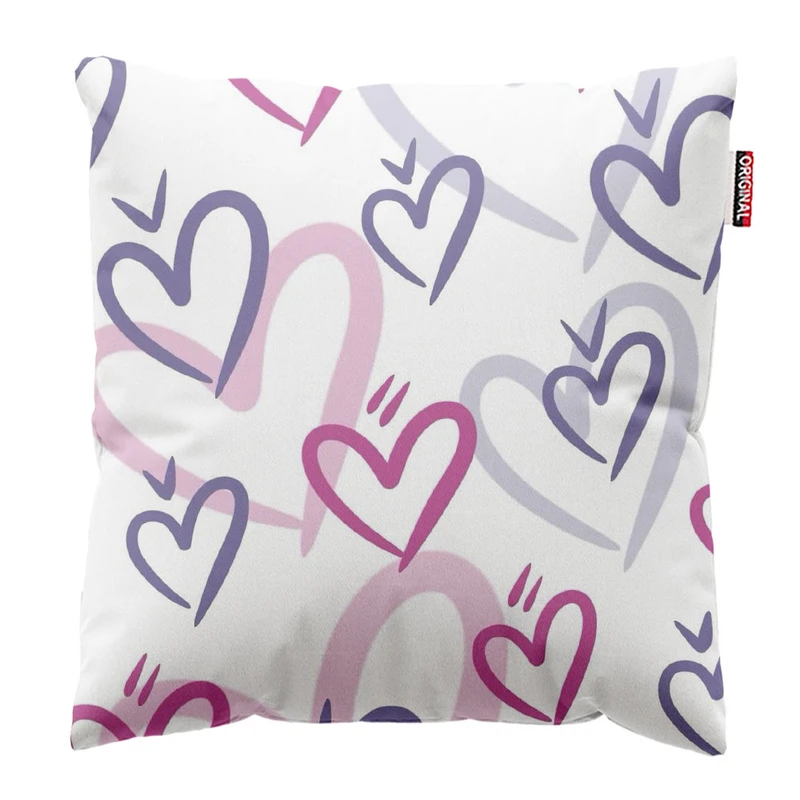 کوسن پاد آفرین طرح قلب کد 2526 سایز 30*30 سانتی متر