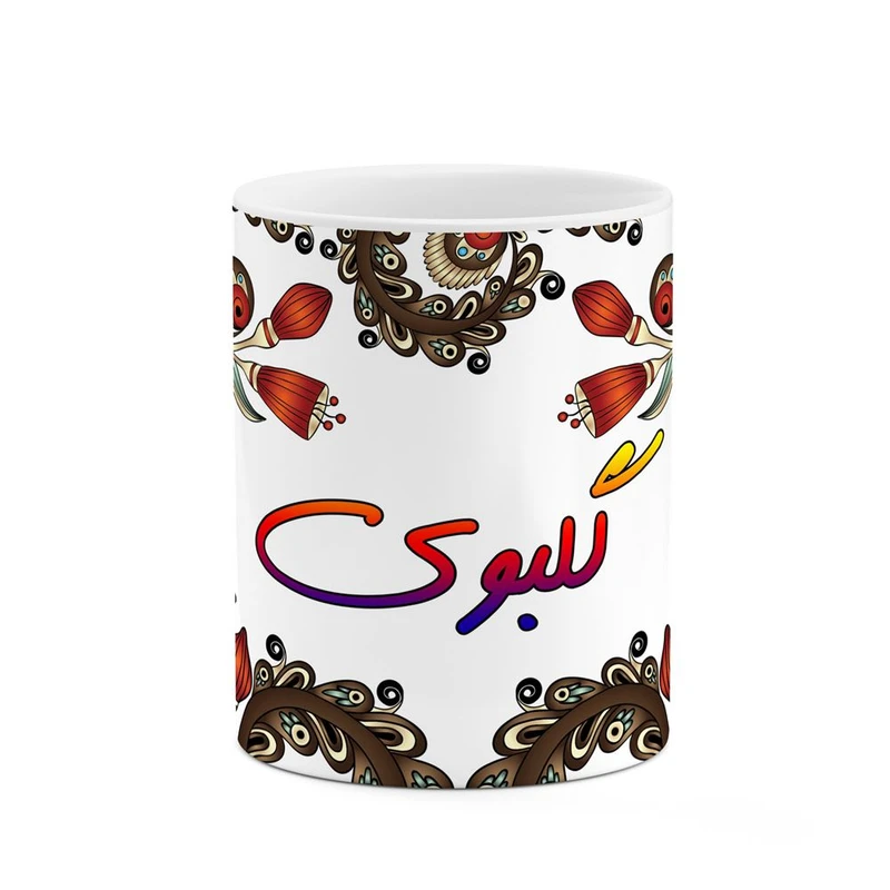 ماگ کاکتی مدل اسم گلبوی طرح سنتی گل و بته کد mgh46757