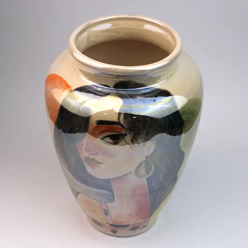 گلدان سرامیکی مدل لاستر طرح شکیبا