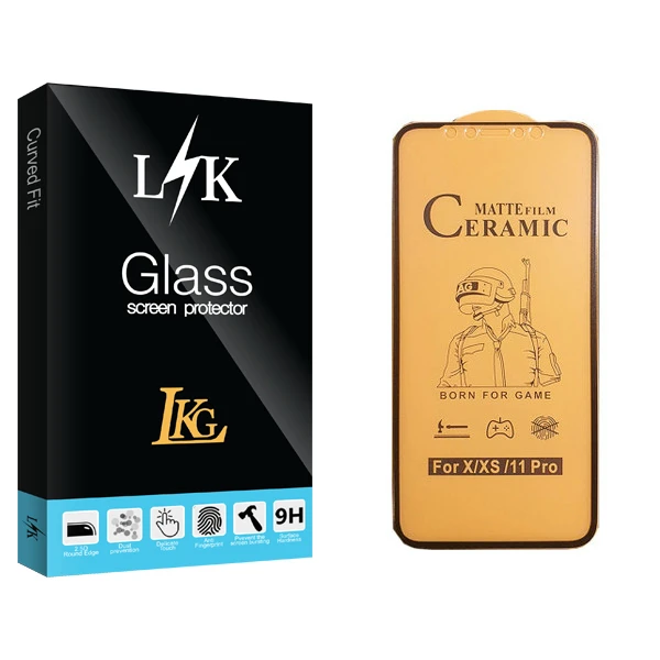 محافظ صفحه نمایش سرامیکی ال کا جی مدل LK Glass مناسب برای گوشی موبایل اپل iPhone X