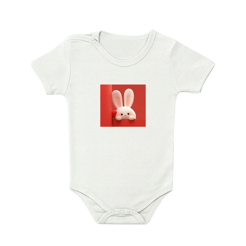 بادی آستین کوتاه نوزادی مدل خرگوش کد 67