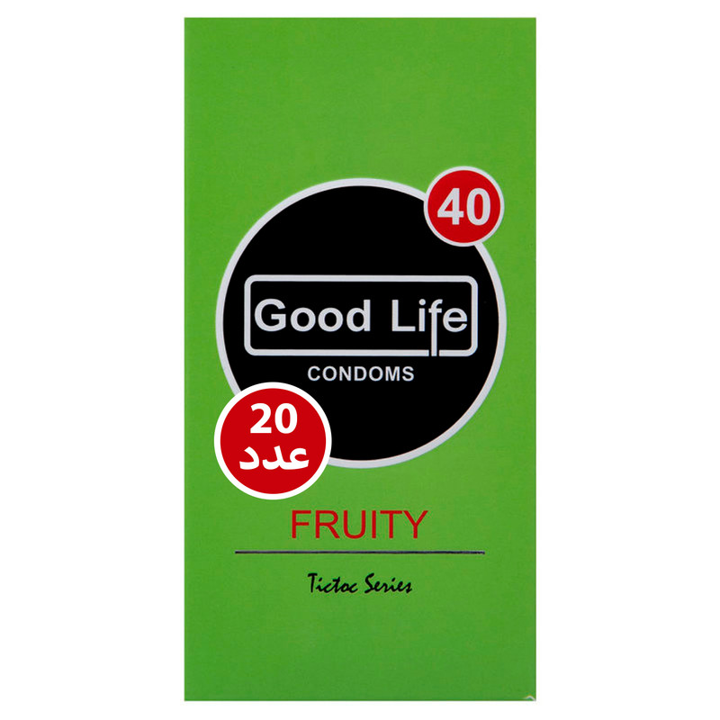 کاندوم گودلایف مدل fruitysabz40 بسته 20 عددی