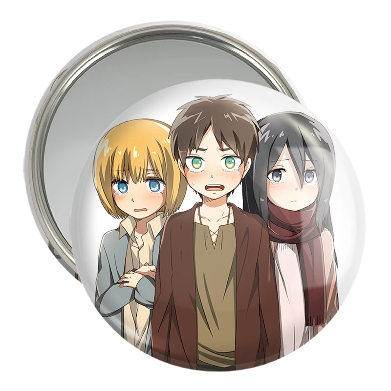 آینه جیبی خندالو مدل میکاسا و ارن و ارمین انیمه اتک آن تایتان Attack on Titan کد 18557