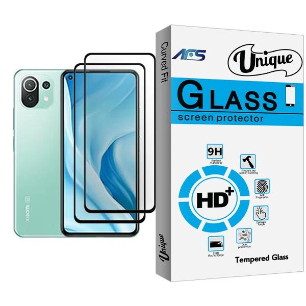 محافظ صفحه نمایش ای اف اس مدل Unique Glass MIX002 مناسب برای گوشی موبایل شیائومی Mi 11 Lite 5G بسته دو عددی