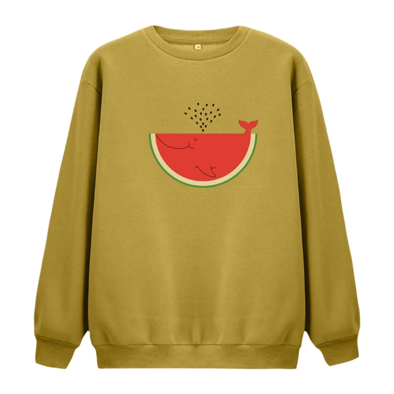 سویشرت زنانه مدل هندوانه نهنگ یلدایی