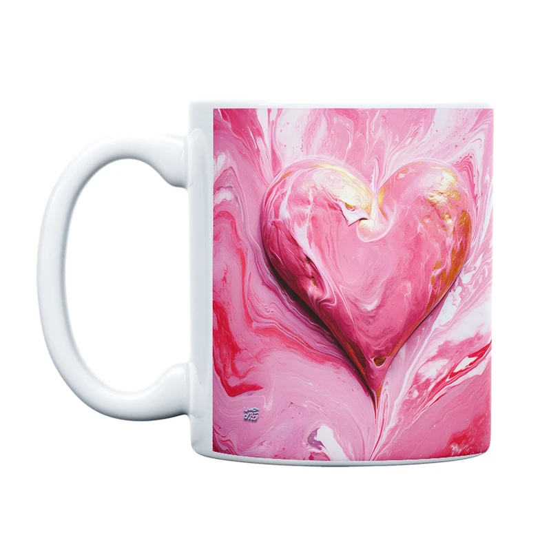 ماگ حس آمیزی طرح عاشقانه مدل قلب زیبا کد 31