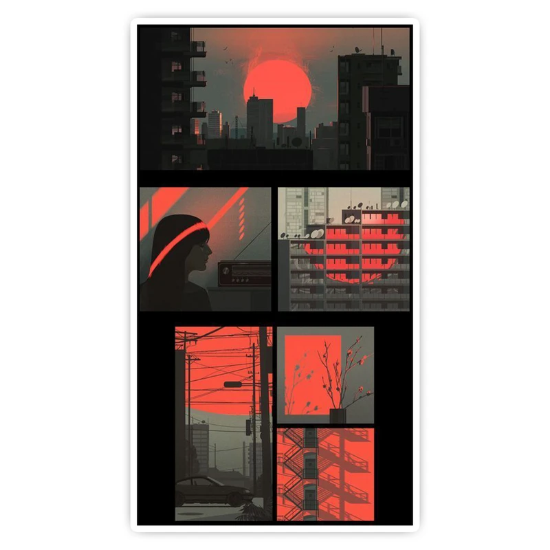 استیکر لپ تاپ و موبایل گوفی طرح  منظره جذاب کد 56