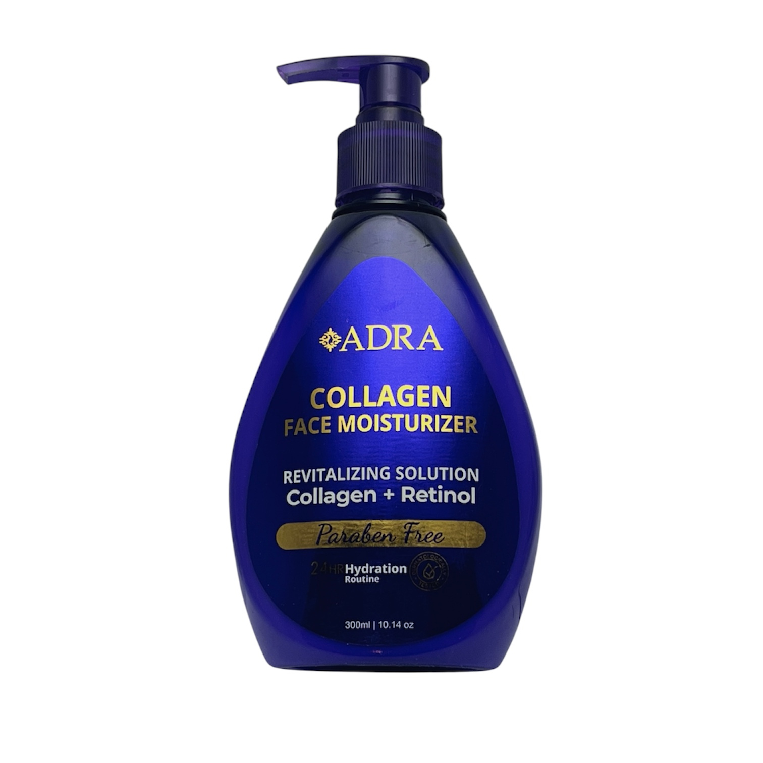 کرم آبرسان دست و صورت و بدن آدرا مدل کلاژن و رتینول کد 03 مناسب برای انواع پوست حجم 300 میلی لیتر