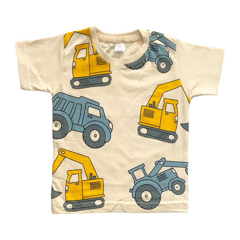 ست تی شرت و شلوارک پسرانه مدل کامیون کد 1391 -  - 2