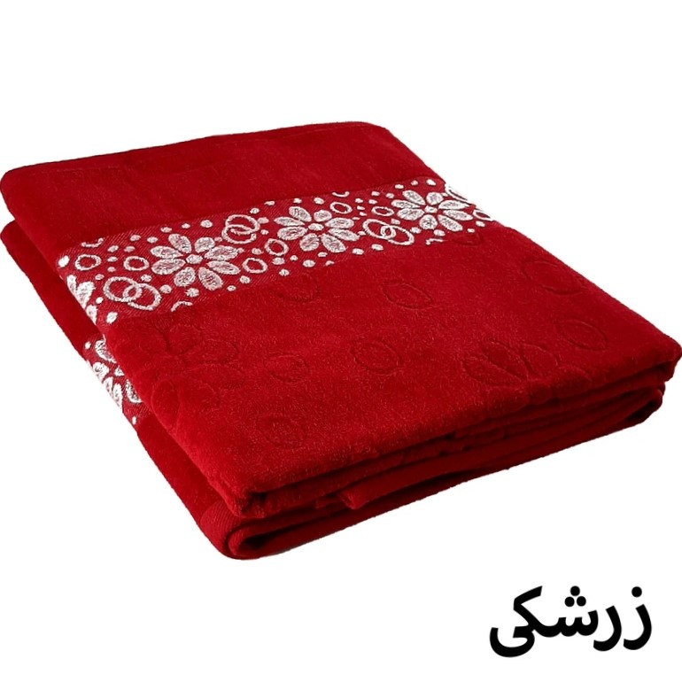 حوله حمام هنرمند مدل گل برجسته سایز 160x100 سانتی متر