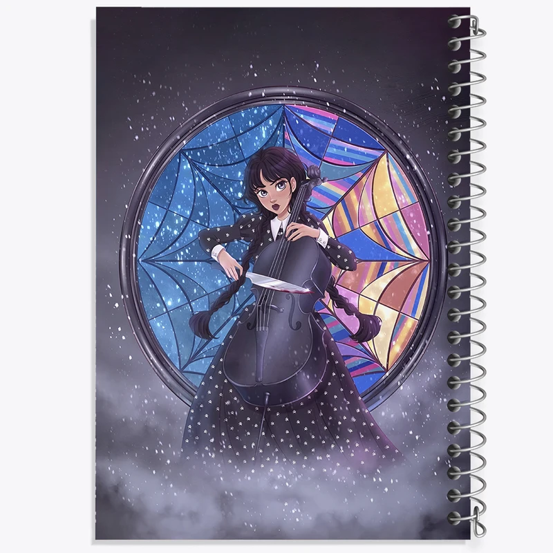 دفتر ژورنال نویسی 50 برگ خندالو مدل نقطه ای طرح ونزدی (Wednesday) کد N2710