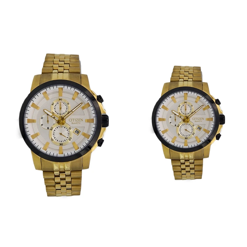 ست ساعت مچی عقربه‌ای کوارتز زنانه و مردانه مدل GD 12-P