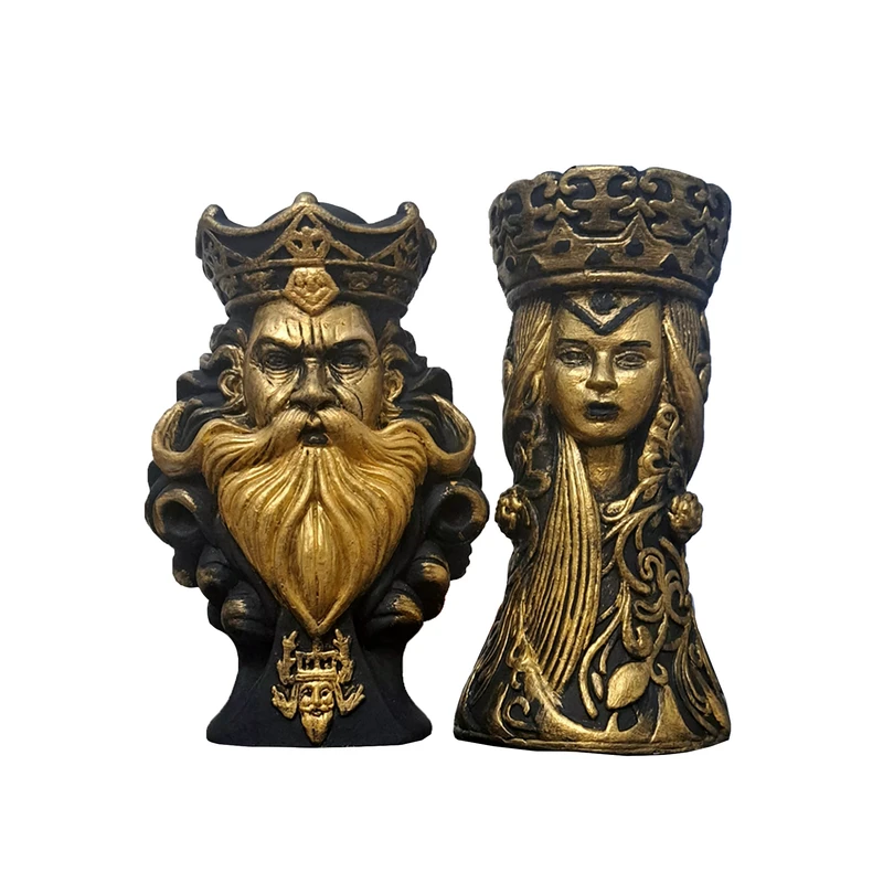 مجسمه سنگی مدل مهره شطرنج مجموعه 2 عددی