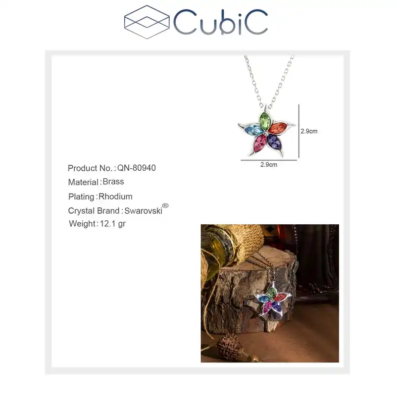 گردنبند زنانه کوبیک مدل QN-80940