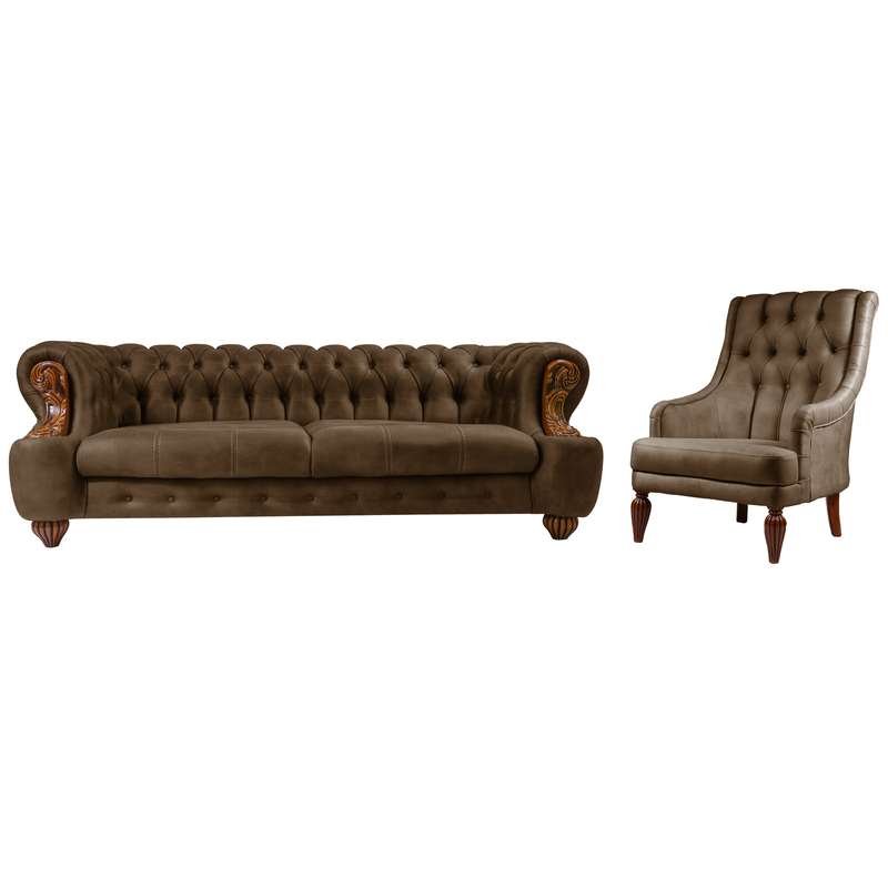 مبل راحتی چهار نفره چیدانه مدل چستر لمسه 