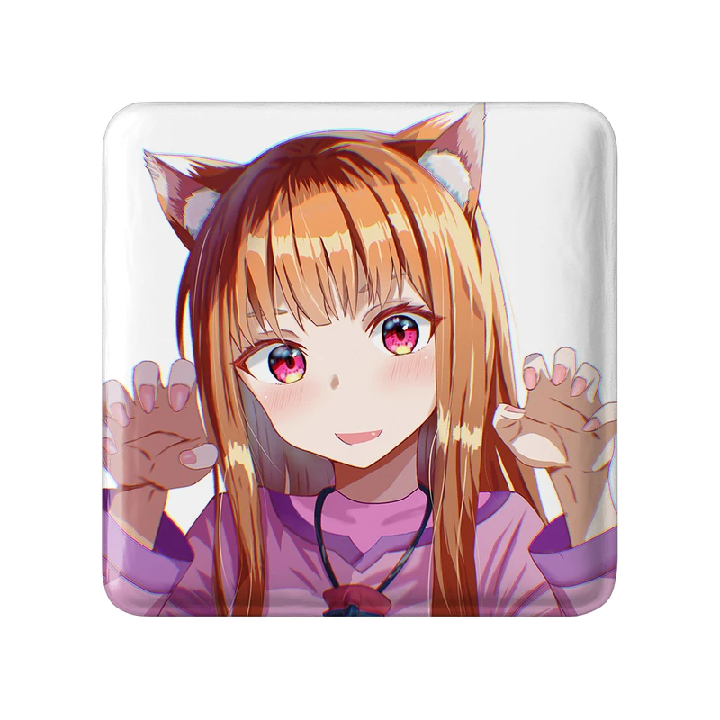 مگنت خندالو طرح هولو انیمه ادویه و گرگ مدل مربعی کد 36169