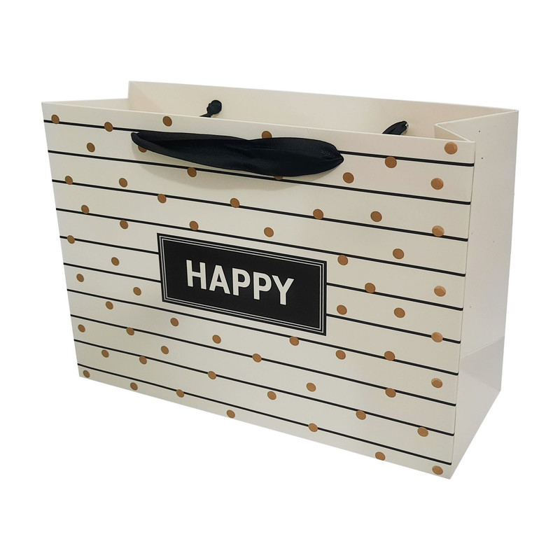 پاکت هدیه طرح خالخالی مدل HAPPY کد 11101011 پاکت هدیه طرح خالخالی مدل HAPPY کد 11101011