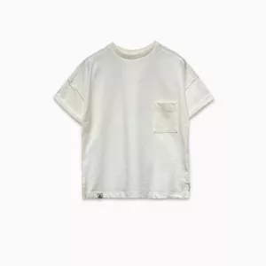 تی شرت لانگ بچگانه مدل HA رنگ سفید