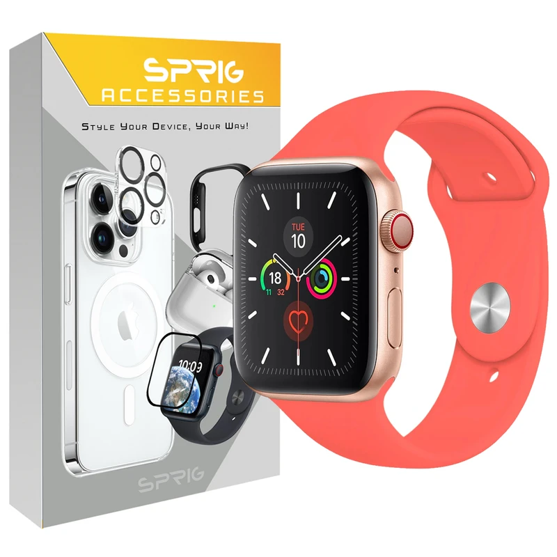 بند اسپریگ مدل Silicone مناسب برای اپل واچ SE 2022 40mm / SE 2021 40mm