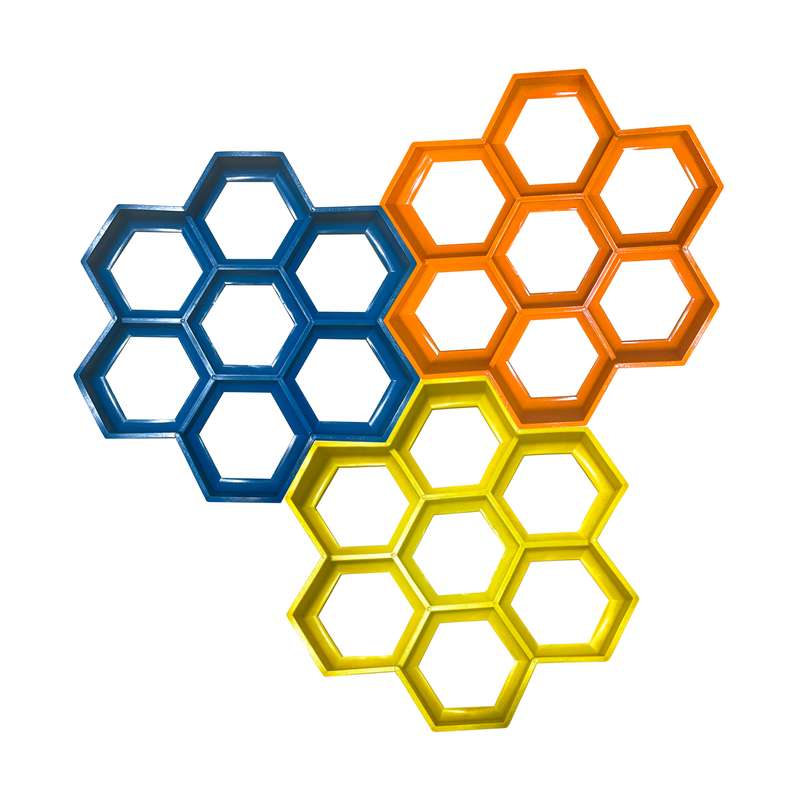 قالب سنگ فرش مدل لانه زنبوری بسته 3 عددی قالب سنگ فرش مدل لانه زنبوری بسته 3 عددی