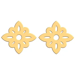 گوشواره طلا 18 عیار زنانه فرشته مدل اسلیمی WEL-000073