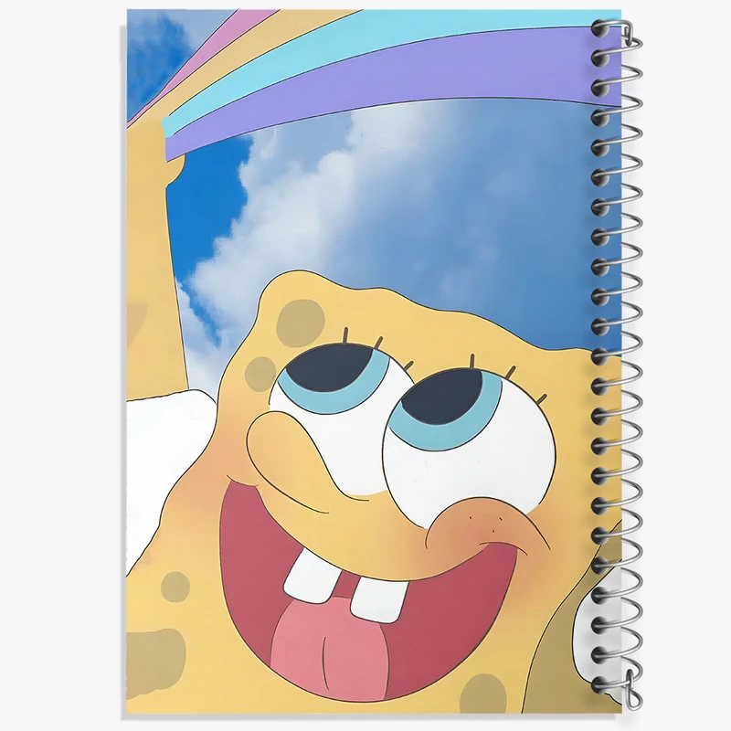 دفتر ژورنال نویسی 50 برگ خندالو مدل نقطه ای طرح باب اسفنجی کد N3191