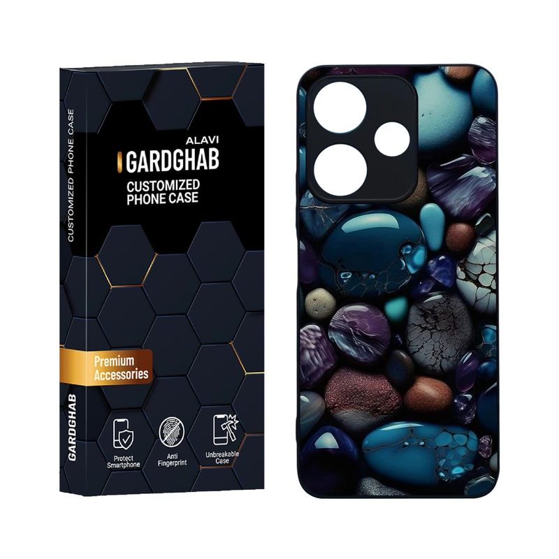 کاور گارد قاب علوی مدل دورژله ای هنری مناسب برای گوشی موبایل شیائومی Poco M6 4G