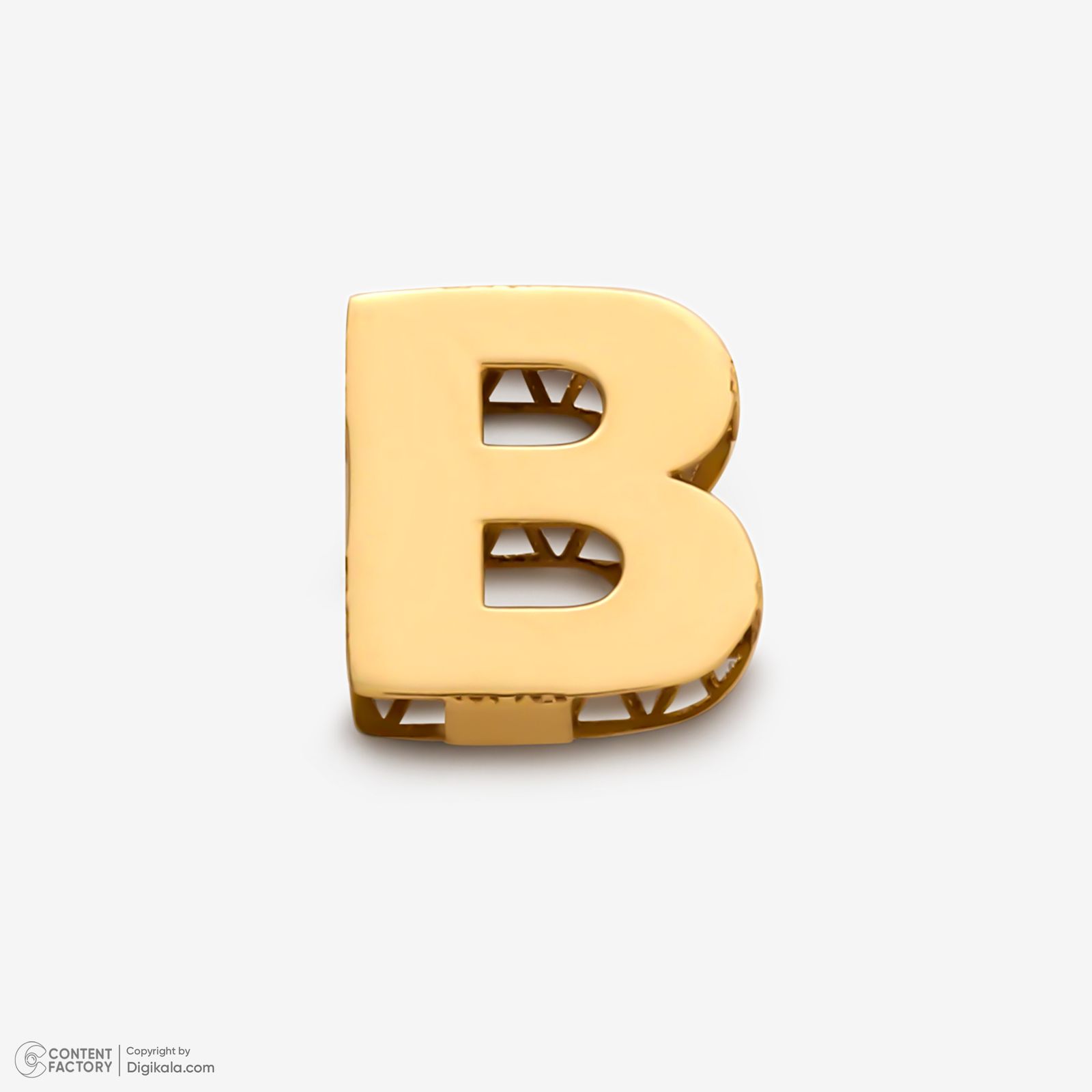 آویز گردنبند طلا 18 عیار زنانه گلدم طرح حرف B کد pe144009 -  - 2