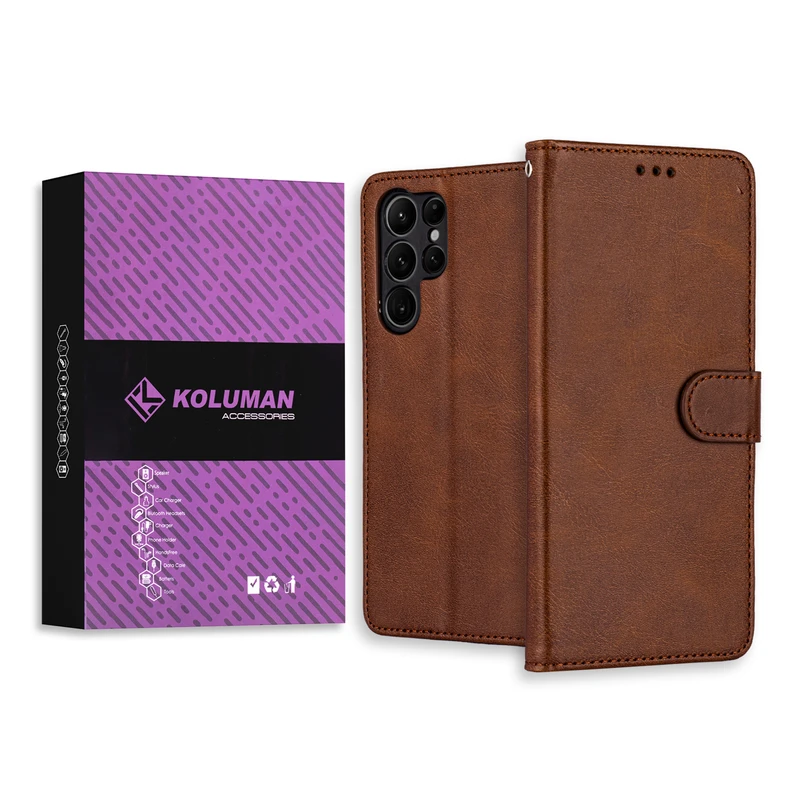 کیف کلاسوری کلومن مدل CALF SKIN مناسب برای گوشی موبایل سامسونگ GALAXY S22 ULTRA